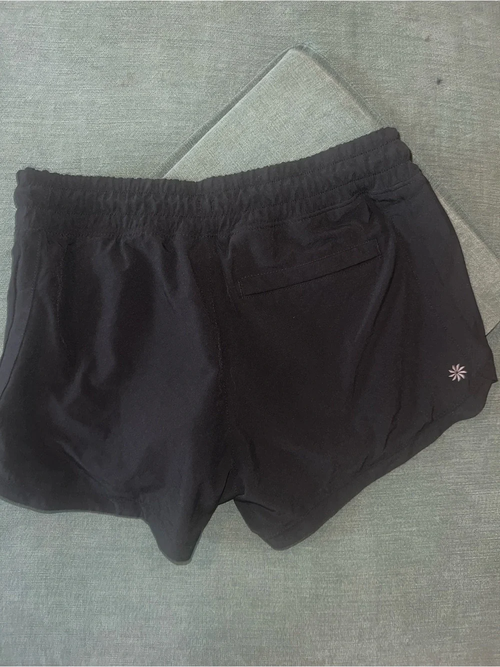 Athleta Girls Black Athletic Tank Top & Shorts Matching Set